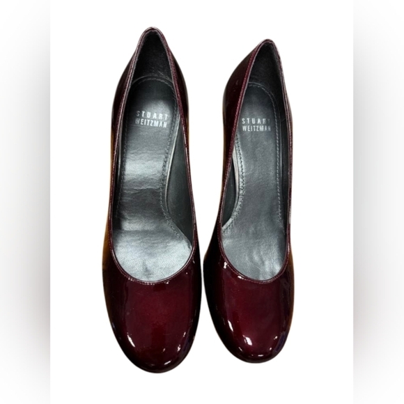 Stuart Weitzman Hola Fire NWT Heel Deep Shiny Red Leather Size 6 - Picture 4 of 7